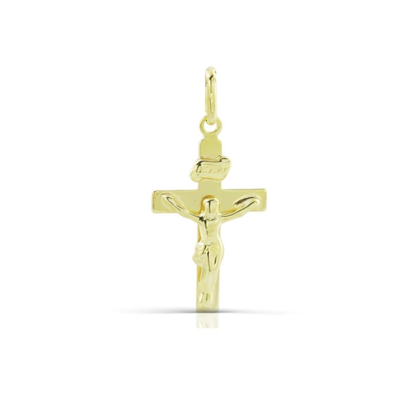 Pendente croce in oro giallo 9kt mod. 1109 [20de8a0c]