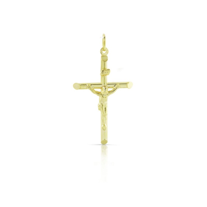pendente croce in oro giallo 9kt mod. 1113 [441b51c4]