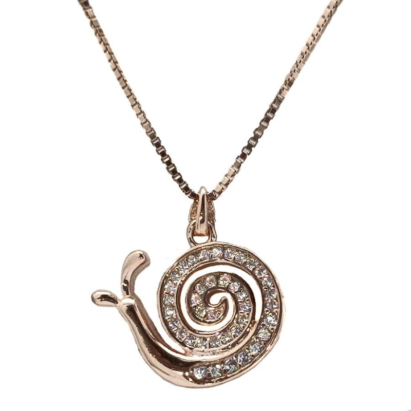 pendente chiocciola argento rosato mod.52295 [abeaa4f8]