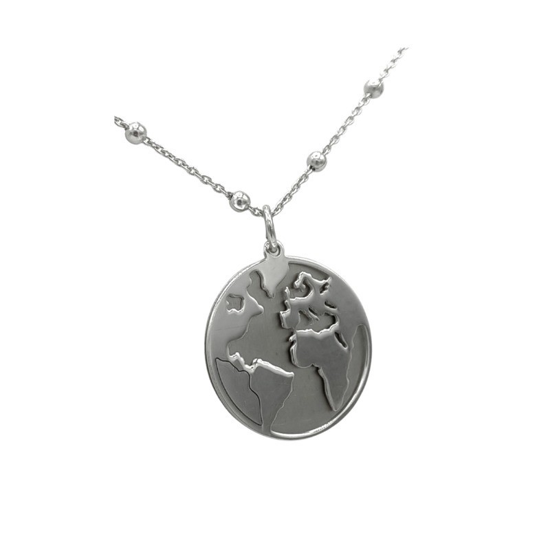 Collana con Mondo in Argento Mod.52860 [4d5a85c8]