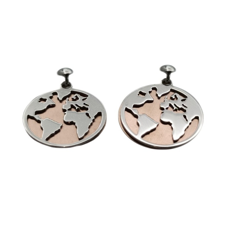 orecchini mondo argento rosato mod.52866r [4c282262]