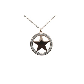 Collana con stella in acciaio Mod. 55896 [ba4d4504]