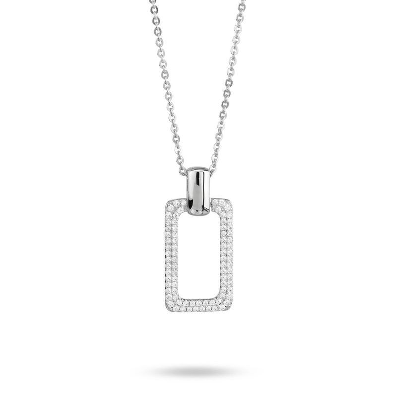 collana in argento e zirconi mod. bgr155 [1ba701d1]