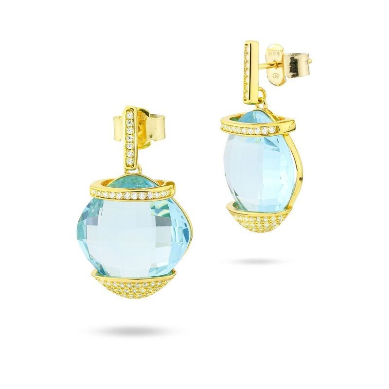 orecchini in argento e zirconi mod. bor141da [4139be7d]