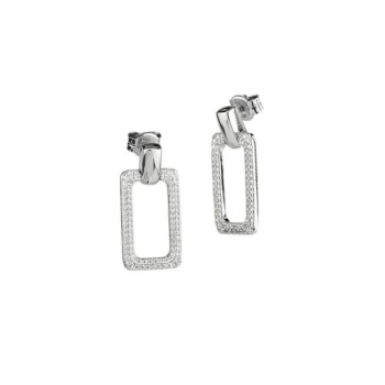 orecchini in argento e zirconi mod. bor174 [53d91e20]
