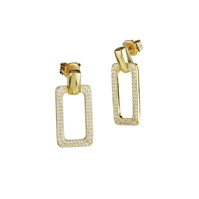 orecchini in argento e zirconi mod. bor174d [9732892c]