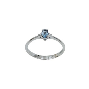 anello in oro 18kt con acquamarina ovale e brillanti mod. auanacqma002025 [980d7667]