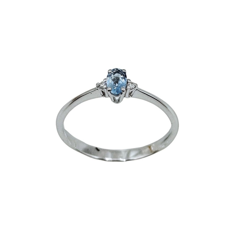 anello in oro 18kt con acquamarina ovale e brillanti mod. auanacqma002025 [980d7667]