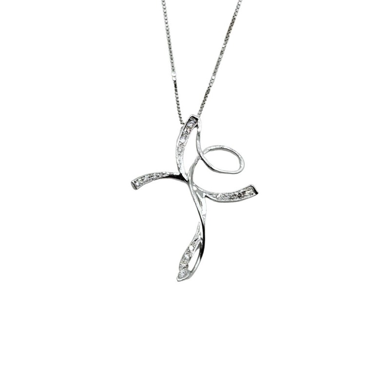collana croce in oro 18kt con brillanti mod. aupdcroce006 [2cc0da0b]