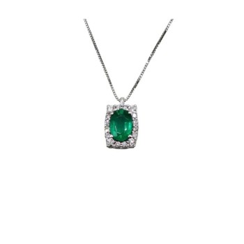 collana in oro 18kt con smeraldo e brillanti mod. aupdsme011050 [9d0bcde7]