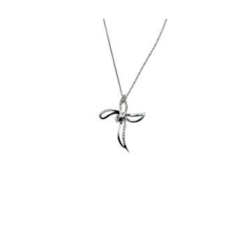 collana con pendente croce in oro 18kt e brillanti mod. cv142 [c0841d62]