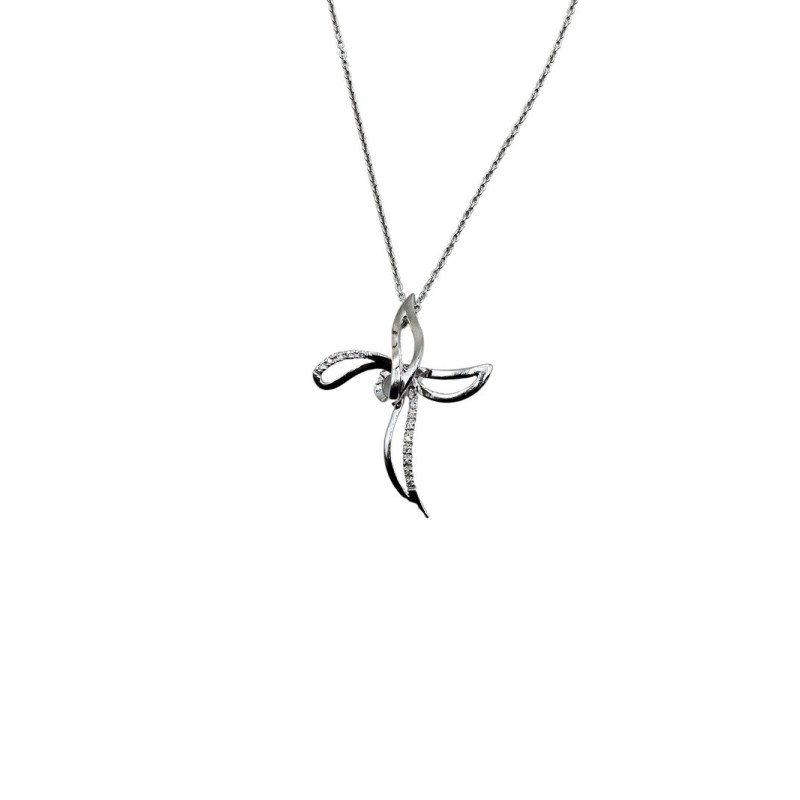 collana con pendente croce in oro 18kt e brillanti mod. cv142 [c0841d62]