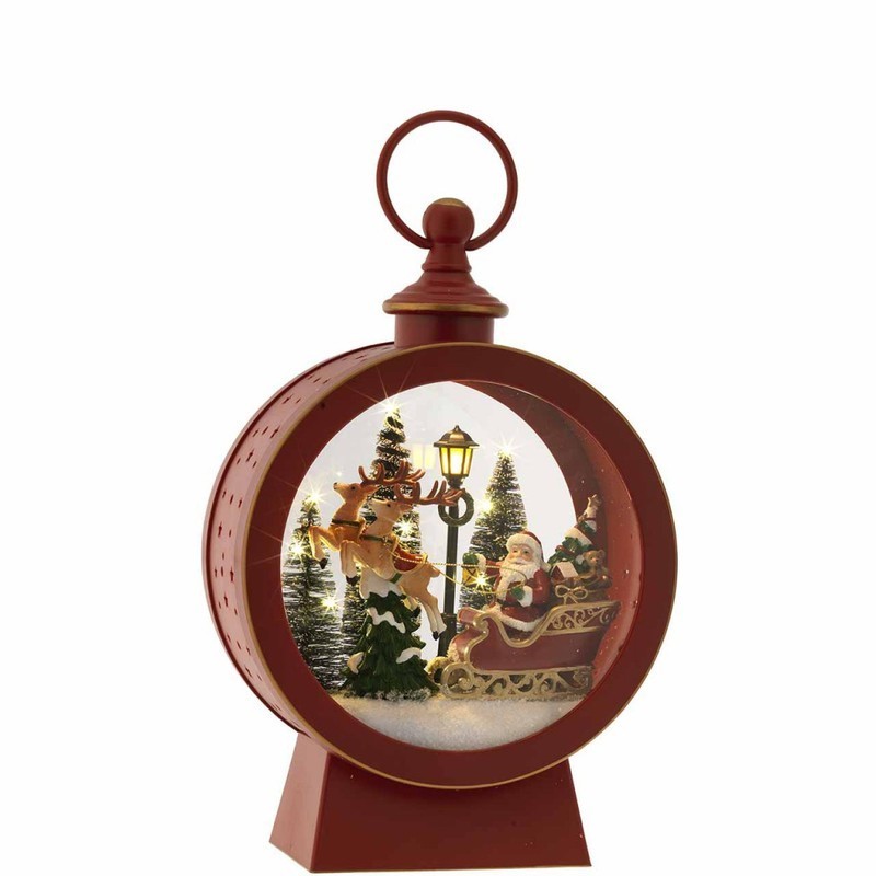 lanterna rossa con babbo natale mod. 50110 [98b2bab8]