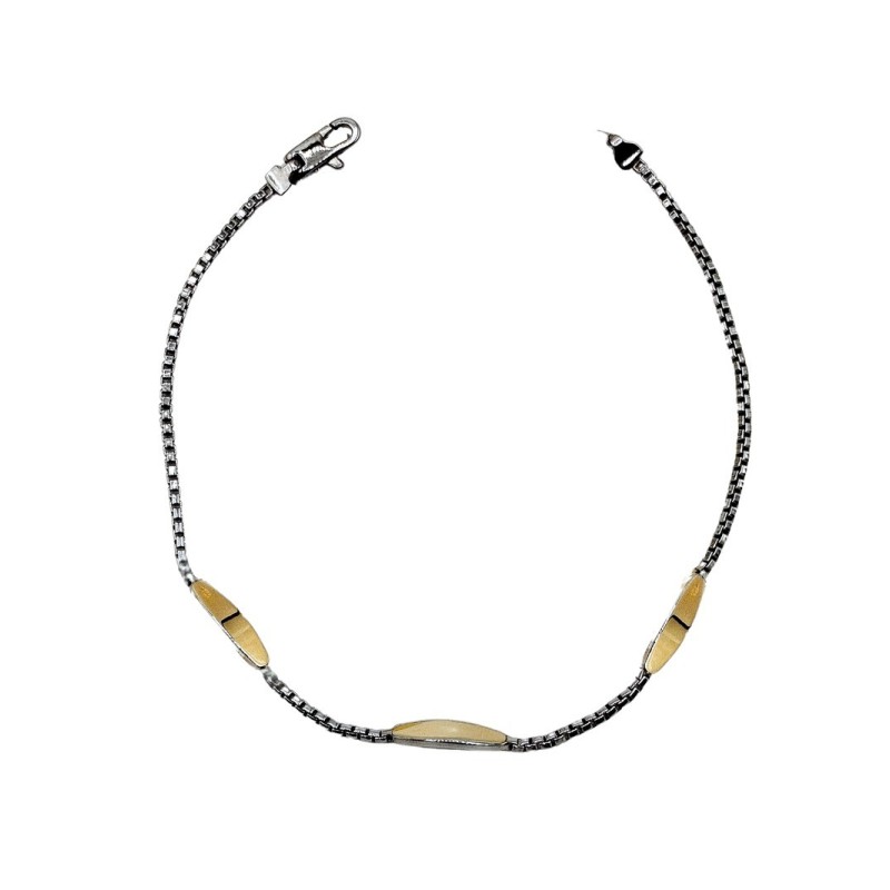 bracciale in argento e oro mod. aobru00037 [125fb51a]
