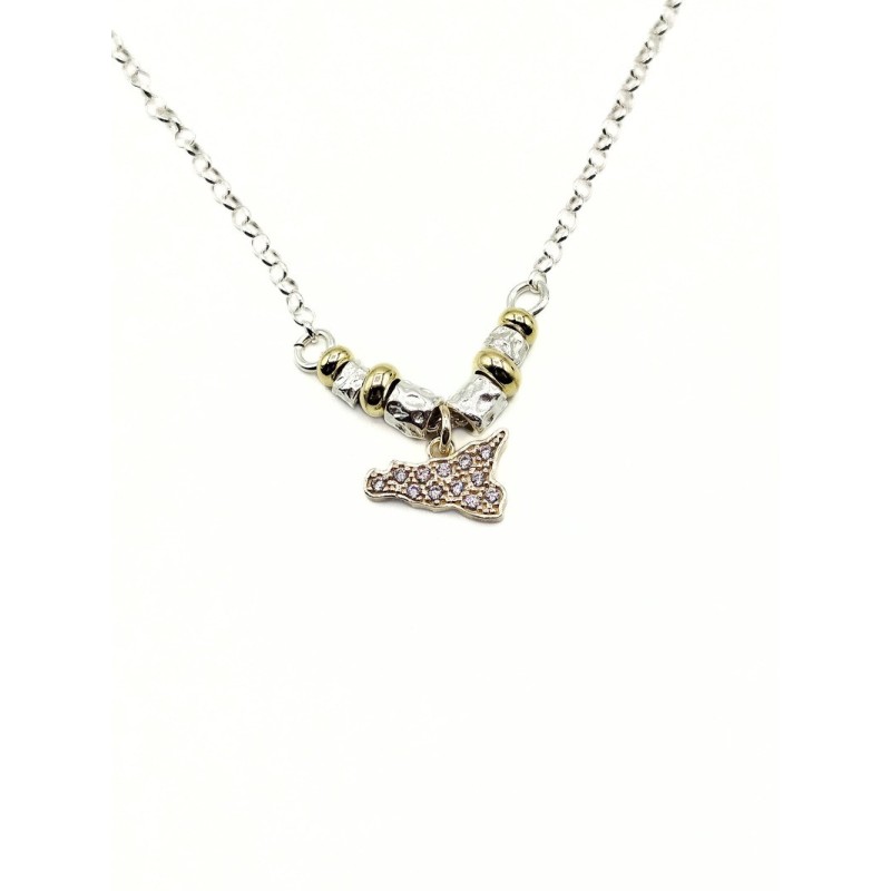 collana sicilia in argento e zirconi mod. itaargcl090a [a26eb711]