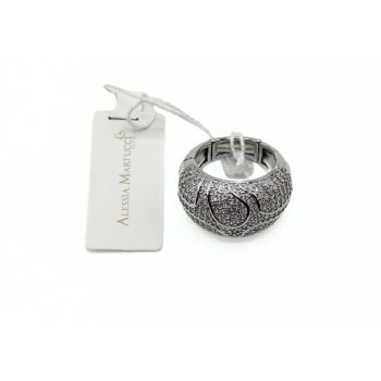 anello in bronzo con pavè di zirconi mod. aman05 [394a332f]