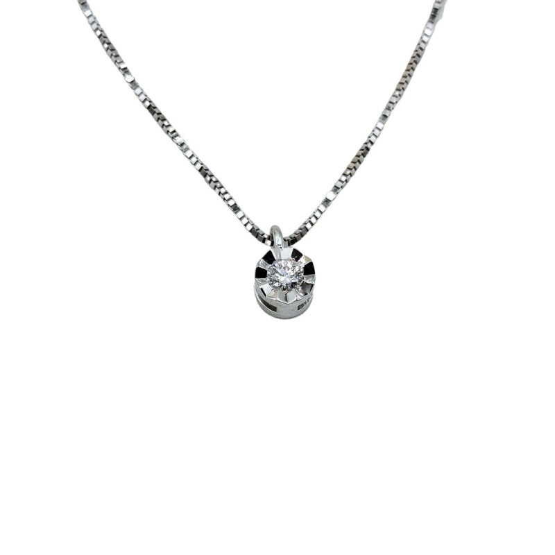 collana punto luce in oro 18kt e brillanti mod. aupdpl0035 [b1fde7c7]