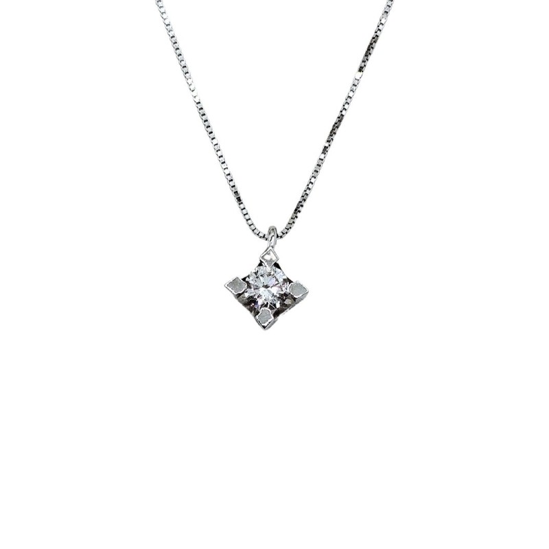 collana punto luce in oro 18kt e brillante mod. aupl4gr014 [95077349]