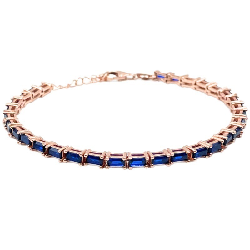 bracciale tennis in argento rosato mod. br1519r [87fea6ea]