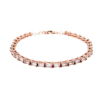 bracciale tennis in argento rosato mod. br1519r [b15de85d]