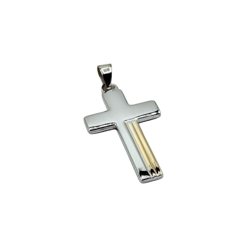pendente croce in argento e oro mod. aupen00007 [b723d885]