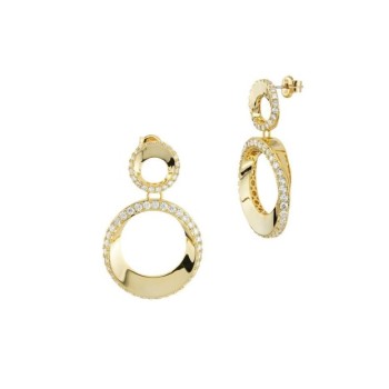 orecchini in bronzo con zirconi mod. kor050d [04e3a9af]