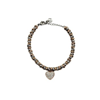 bracciale in acciaio bicolor con cuore mod. itabr0596 [1f8b6cdb]
