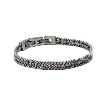bracciale tennis a maglia larga con zirconi mod. itabr0816 [db4ede07]