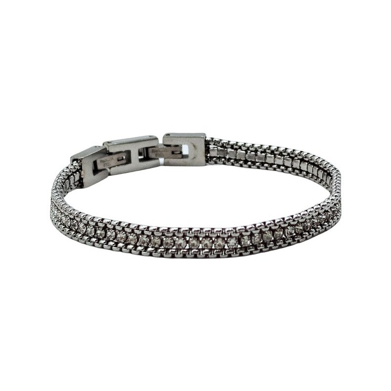 bracciale tennis a maglia larga con zirconi mod. itabr0816 [db4ede07]