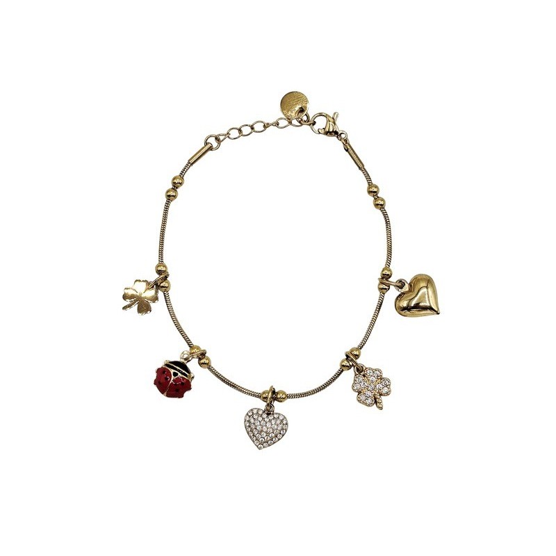 bracciale in acciaio dorato con elementi mod. itabr0888 [fc63b136]
