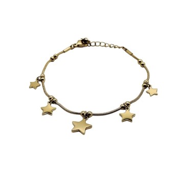 bracciale in acciaio dorato con stelle mod. itabr0899 [09099464]