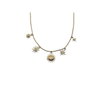 collana in acciaio dorato con sole mod. itacat1185 [8402795d]