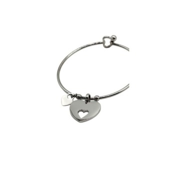bracciale in acciaio a manetta con cuore mod. brd00170a [990beed1]