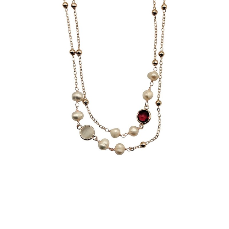 collana in acciaio con perle mod. pr00068-cl [35fe2c72]