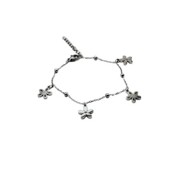 bracciale in acciaio con fiore mod. brd00176n [9b081431]