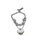 bracciale in acciaio con cuori mod. brd00390b [c667747e]