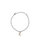 bracciale in acciaio con luna e zirconi mod. brd00509b [e9aeb24a]