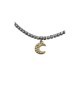 bracciale in acciaio con luna e zirconi mod. brd00509b [3088f147]
