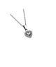 collana in acciaio con cuore e zirconi mod. pdd00261 [742b18c2]