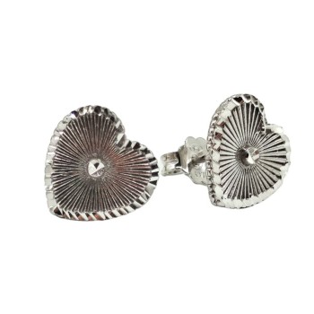 orecchini in argento cuore rigato mod. NCOR913 [64cd2df8]
