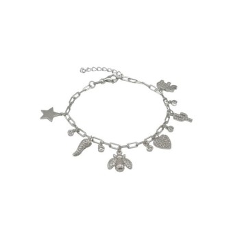 Bracciale con Charms in Argento Mod.63795 [85d0494c]