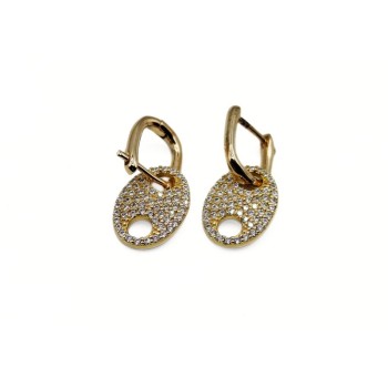 OR CERCHIETTO CON MAGLIA MARINARA  IN ARG E ZIRCONI MOD. 64372D [61546bf1]