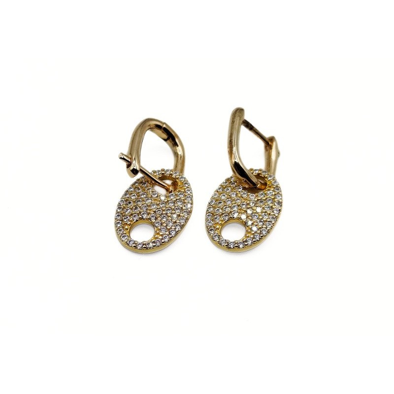 OR CERCHIETTO CON MAGLIA MARINARA  IN ARG E ZIRCONI MOD. 64372D [61546bf1]