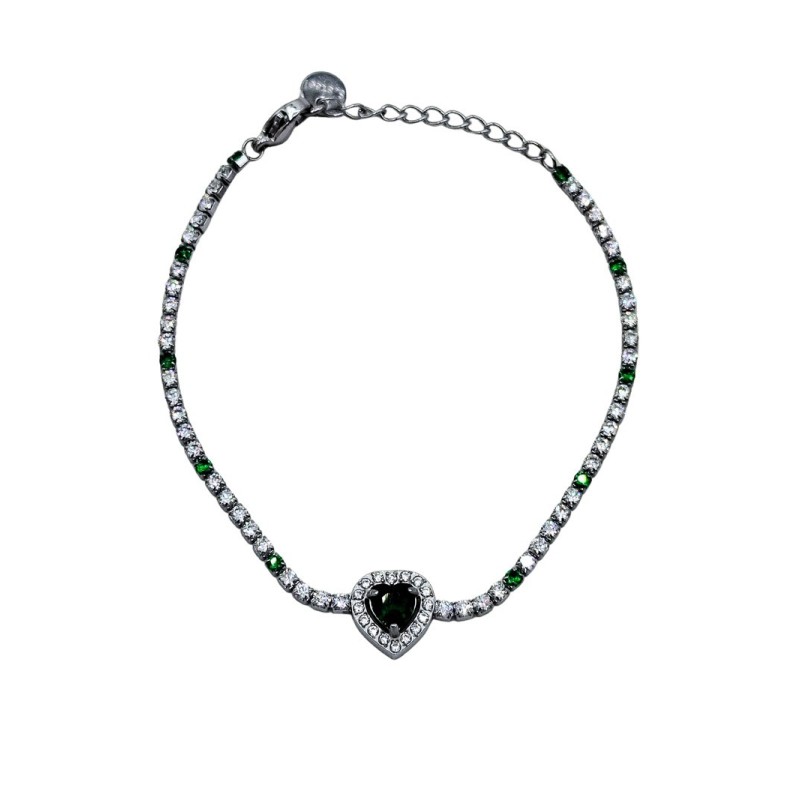 bracciale tennis in acciaio con cuore mod. brd00516 [53a242d4]