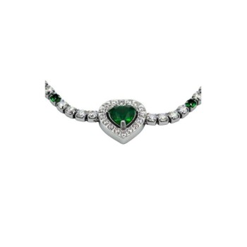 bracciale tennis in acciaio con cuore mod. brd00516 [8a8401d9]