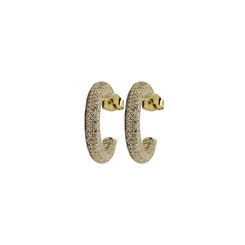 orecchini cerchi bombati in argento e zirconi mod. itaargor39 [256d2053]