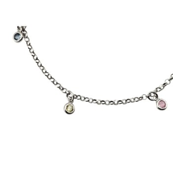 br. punti luce multicolor pendenti in arg. MOD. SSBR810 [0eec003c]