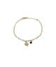 bracciale in argento con quadrifoglio e pallina rossa mod. itaargbr1013 [e24d2976]