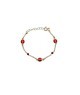 bracciale in argento dorato con 3 coccinelle mod. itaargbr1020a [972e74ec]