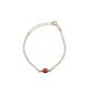 bracciale in argento dorato con coccinella mod. itaargbr680 [b765bb75]